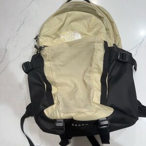 The North Face Two-Tone Beige and Black Backpack